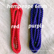 100%Hemp Colored Rope-6mm